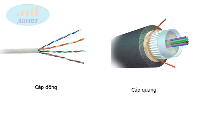 Sự khác nhau giữa cáp đồng và cáp quang